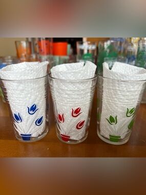 Kraft Swanky Swigs 4oz juice glass tulip set of 3